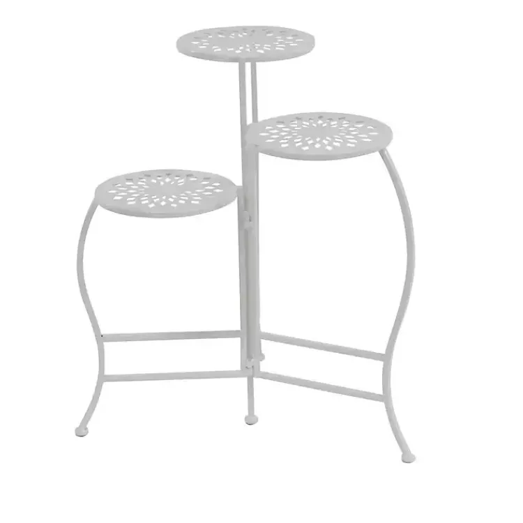 Kirklands Home Planters|Metal 3-Tier Plant Stand White