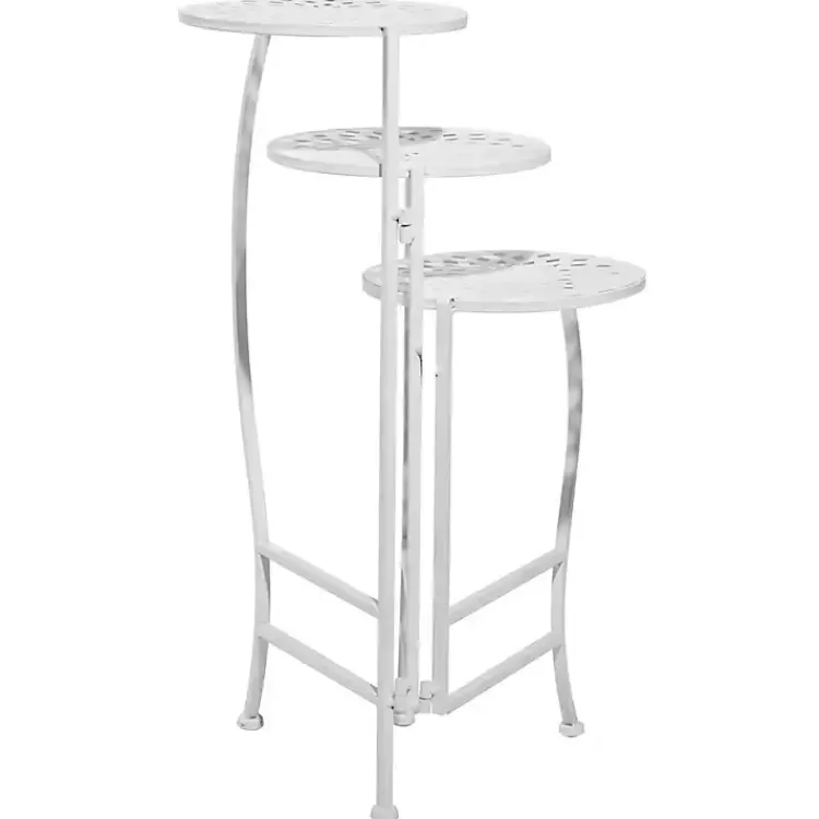 Kirklands Home Planters|Metal 3-Tier Plant Stand White
