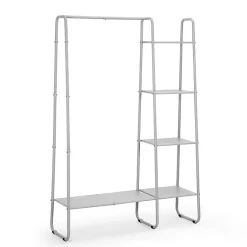 Kirklands Home Armoires|Metal 4-Tier Shelf Clothing Rack White