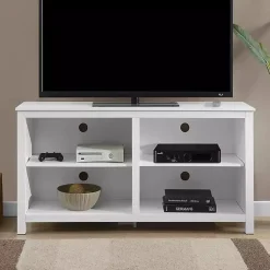 Kirklands Home Tv Stands & Media Consoles|Montana 4-Shelf Media Cabinet White