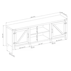 Kirklands Home Tv Stands & Media Consoles|Oak Barn Door TV Stand White