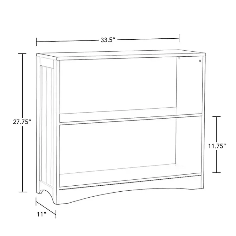 Kirklands Home Bookshelves|2-Open Shelf Bookcase White