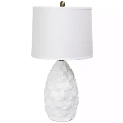 Kirklands Home Table Lamps|Petals Table Lamp White