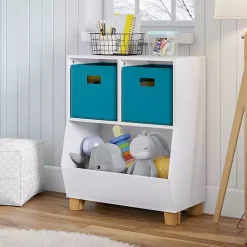 Kirklands Home Bookshelves|White Pine Catch-All Toy Organizer with Cubbies