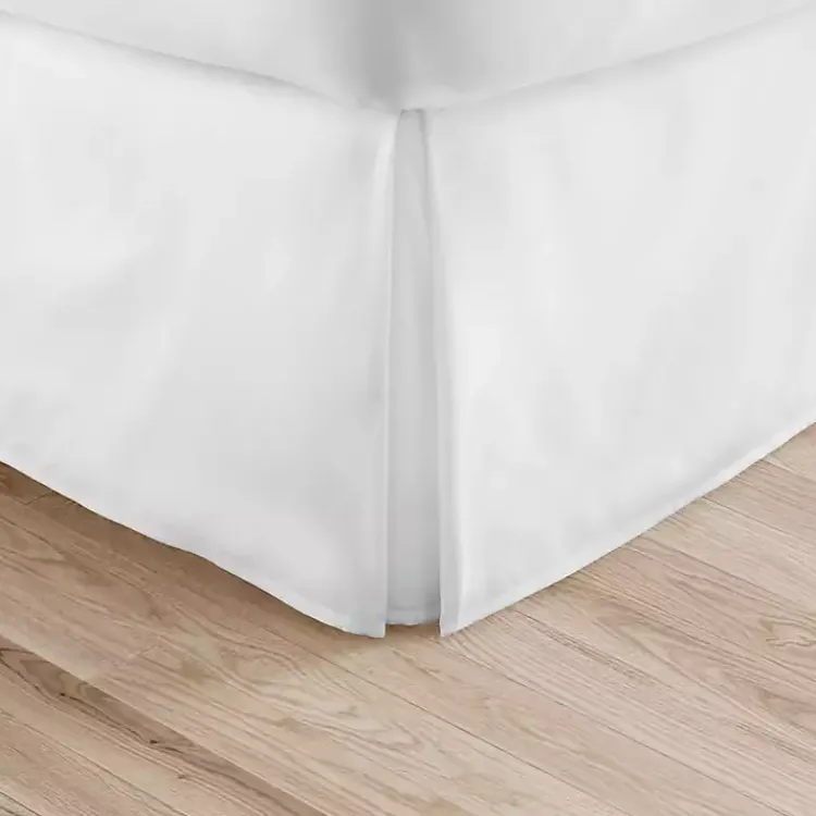 Kirklands Home Bedding Essentials|Pleated Microfiber Twin Bed Skirt White