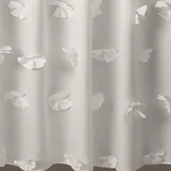 Kirklands Home Shower Curtains|Riley Cascading Bows Shower Curtain White
