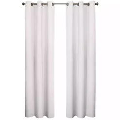 Kirklands Home Curtains & Drapes|Room Darkening Curtain Panel Set, 63 in. White