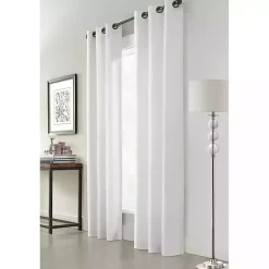 Kirklands Home Curtains & Drapes|Room Darkening Curtain Panel Set, 84 in. White