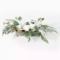 Sale White Rose Fern Plant Arrangement Arrangements & Greenery