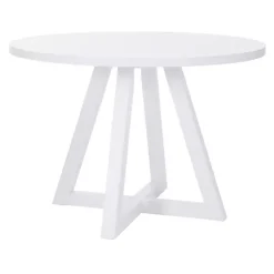 Kirklands Home Dining Tables|Round Criss-Cross Base Dining Table White