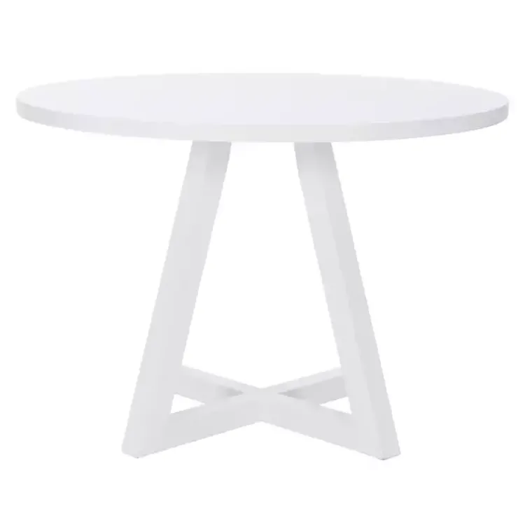 Kirklands Home Dining Tables|Round Criss-Cross Base Dining Table White