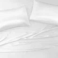 Kirklands Home Bed Sheets|Satin 6-pc. Queen Sheet Set White