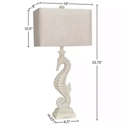 Kirklands Home Table Lamps|Seahorse Table Lamps, Set of 2 White