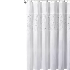 Kirklands Home Shower Curtains|Sequined Shower Curtain White