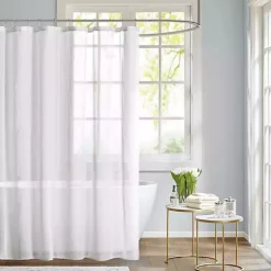 Kirklands Home Shower Curtains|Sheer Shower Curtain White