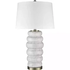 Kirklands Home Table Lamps|Stacked Bubble Table Lamp White