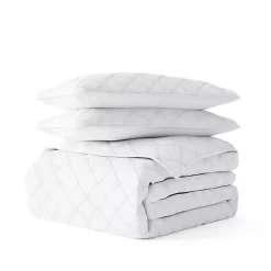 Kirklands Home Quilts|Stitched Diamond 3-pc. Queen Quilt Set White