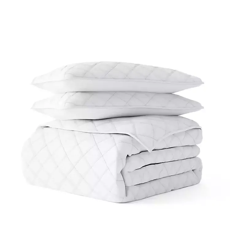 Kirklands Home Quilts|Stitched Diamond 3-pc. Queen Quilt Set White