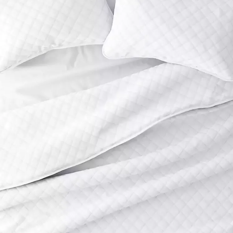 Kirklands Home Quilts|Stitched Diamond 3-pc. Queen Quilt Set White