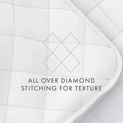 Kirklands Home Quilts|Stitched Diamond 3-pc. Queen Quilt Set White