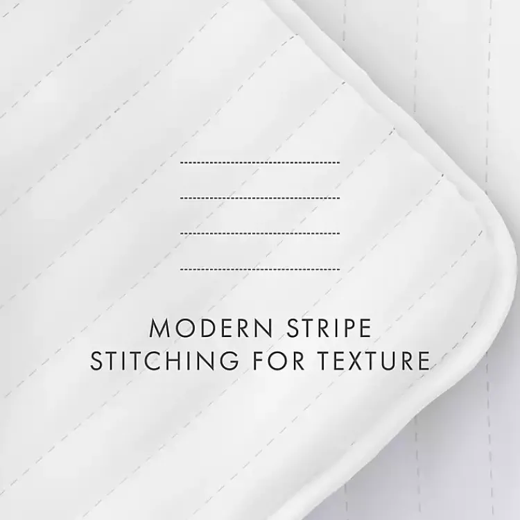 Kirklands Home Quilts|Stitched Stripes 3-pc. King Quilt Set White