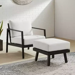 Kirklands Home Outdoor Seating|White Sunbrella Cushions Holland Outdoor Chair