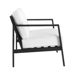 Kirklands Home Outdoor Seating|White Sunbrella Cushions Holland Outdoor Chair