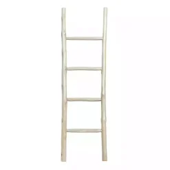 Best Teak Wood Leaning Ladder Decorative Accents