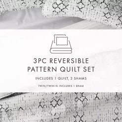 Kirklands Home Quilts|White Trellis Reversible 2-pc. Twin Quilt Set