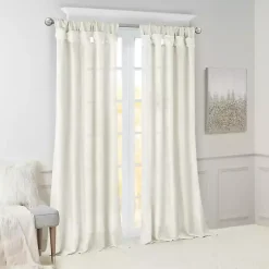 Kirklands Home Curtains & Drapes|Twist Top Curtain Panel, 120 in. White
