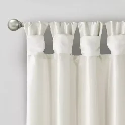 Kirklands Home Curtains & Drapes|Twist Top Curtain Panel, 120 in. White