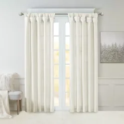 Kirklands Home Curtains & Drapes|Twist Top Curtain Panel, 84 in. White