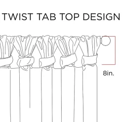 Kirklands Home Curtains & Drapes|Twist Top Curtain Panel, 95 in. White