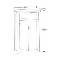 Kirklands Home Cabinets & Sideboards|Two-Door Top Shelf Cabinet White