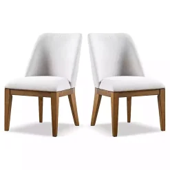 Kirklands Home Dining Chairs|Upholstered Cassie Dining Chairs, Set of 2 White