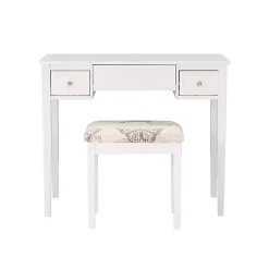 Kirklands Home Dressers & Chests|Virginia Butterfly 2-pc. Vanity Set White