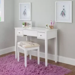 Kirklands Home Dressers & Chests|Virginia Butterfly 2-pc. Vanity Set White