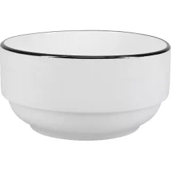 Kirklands Home Dinnerware|with Black Rims 16-pc. Dinnerware Set White