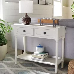 Kirklands Home Console Tables|Wood Allura Console Table White