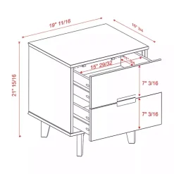 Kirklands Home Nightstands|Wood Cut-Out Handle Nightstand White