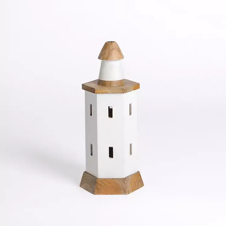 Online White Wood Lighthouse Statue, 16 in. Statues & Figurines