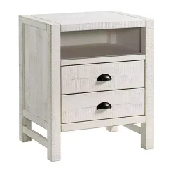 Kirklands Home Nightstands|Wood Open Shelf Nightstand White