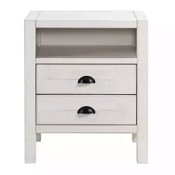 Kirklands Home Nightstands|Wood Open Shelf Nightstand White
