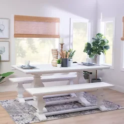 Kirklands Home Dining Tables|Wood Pedestal Dining Table White