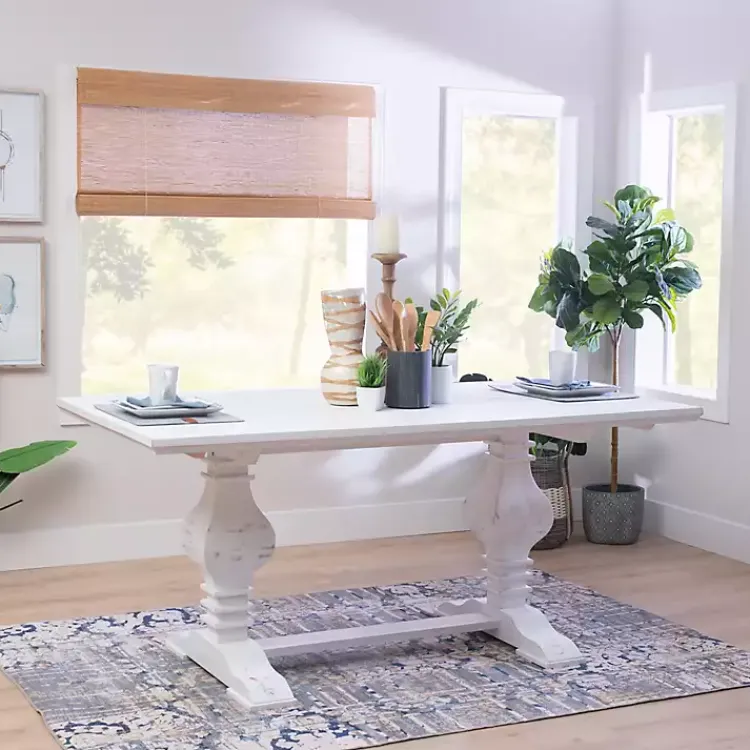 Kirklands Home Dining Tables|Wood Pedestal Dining Table White