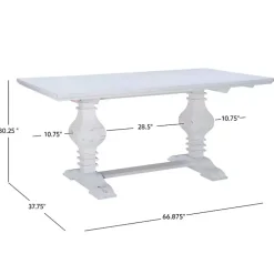 Kirklands Home Dining Tables|Wood Pedestal Dining Table White