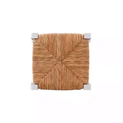 Kirklands Home Bar Stools & Counter Height Stools|White Wood Seagrass Backless 2-pc. Bar Stool Set Tan