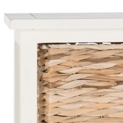 Kirklands Home Bookshelves|Wood 5-Tier Basket Storage Shelf White