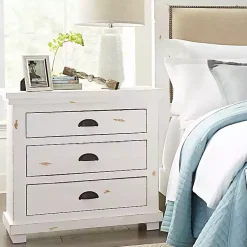 Kirklands Home Nightstands|Wooden Willow Nightstand White