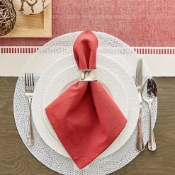 Kirklands Home Table Linens|Woven Round Placemats, Set of 6 White